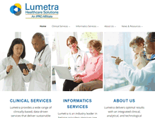 Tablet Screenshot of lumetrasolutions.com